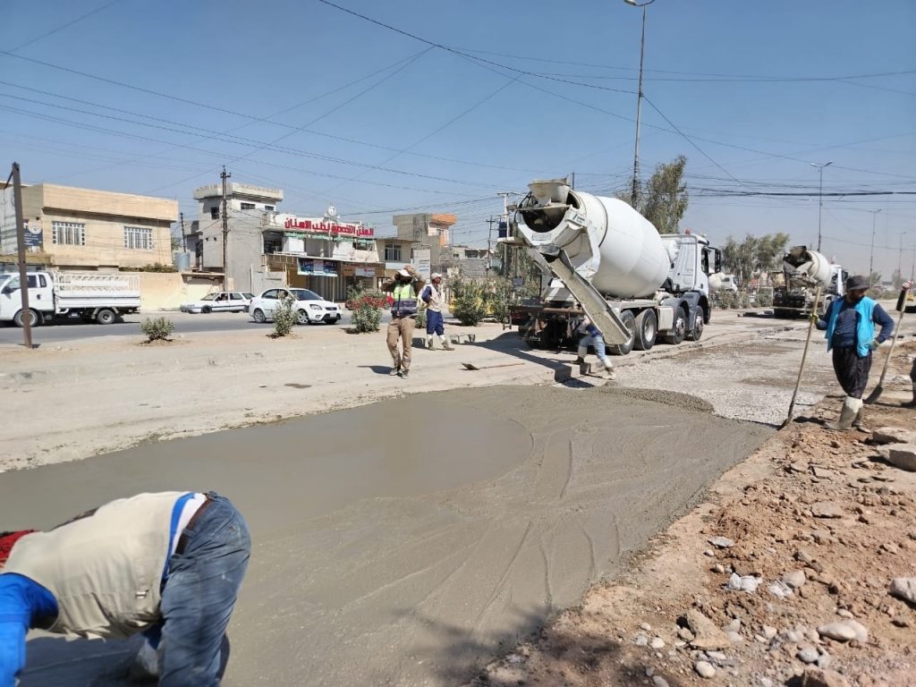 3-1-1024x768 نينوى: المباشرة بصب مسار خط المجرى الرئيسي في شارع 60 بحي الانتصار