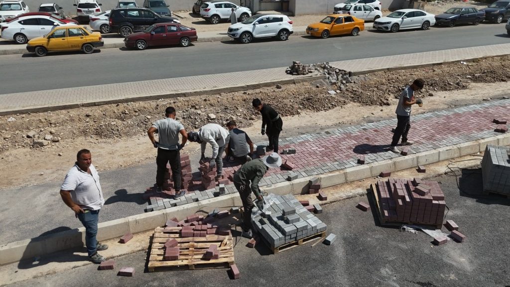 4-2-1024x576 استمرار أعمال تأهيل وتطوير الشارع الرئيس بين تقاطع الجسر الرابع ومنطقة الـ 95