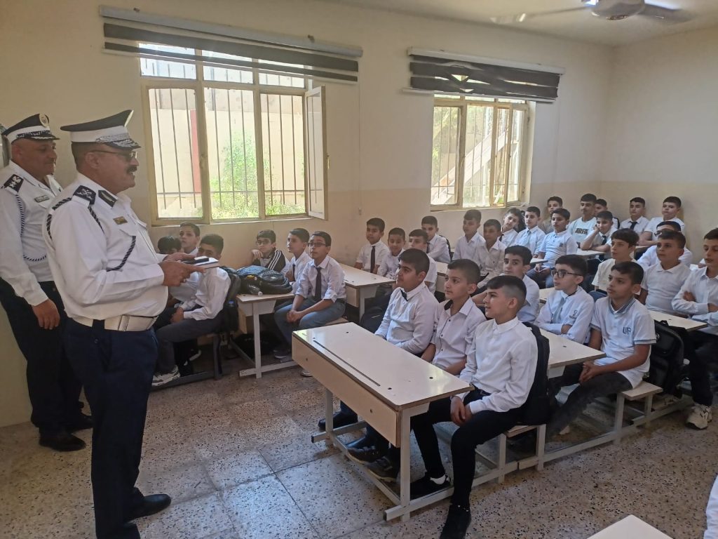 مرور-2-1024x768 حملة توعوية بمدارس نينوى لتعزيز السلامة المرورية