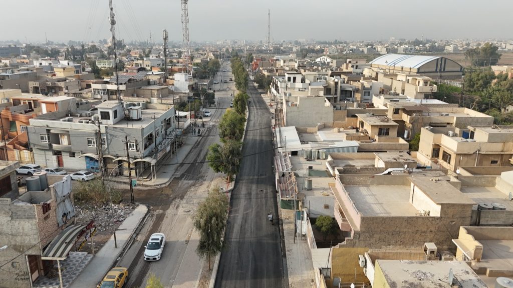2-9-1024x576 أعمال شاملة لتأهيل شارع جامع السورجي في منطقة دوميز بالموصل