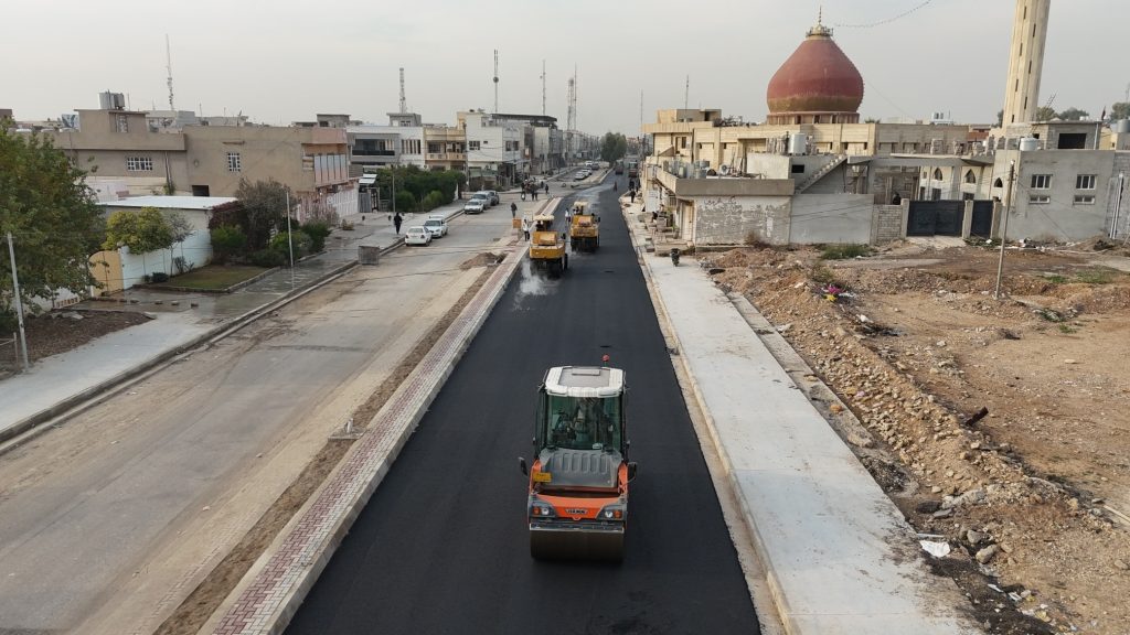 5-5-1024x576 أعمال شاملة لتأهيل شارع جامع السورجي في منطقة دوميز بالموصل