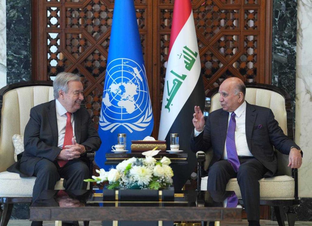 غوتريش-كاعد.jpgمضغوط-1024x742 غوتيريش يصل بغداد للمشاركة في مراسم ختام بعثة الأمم المتحدة بالعراق