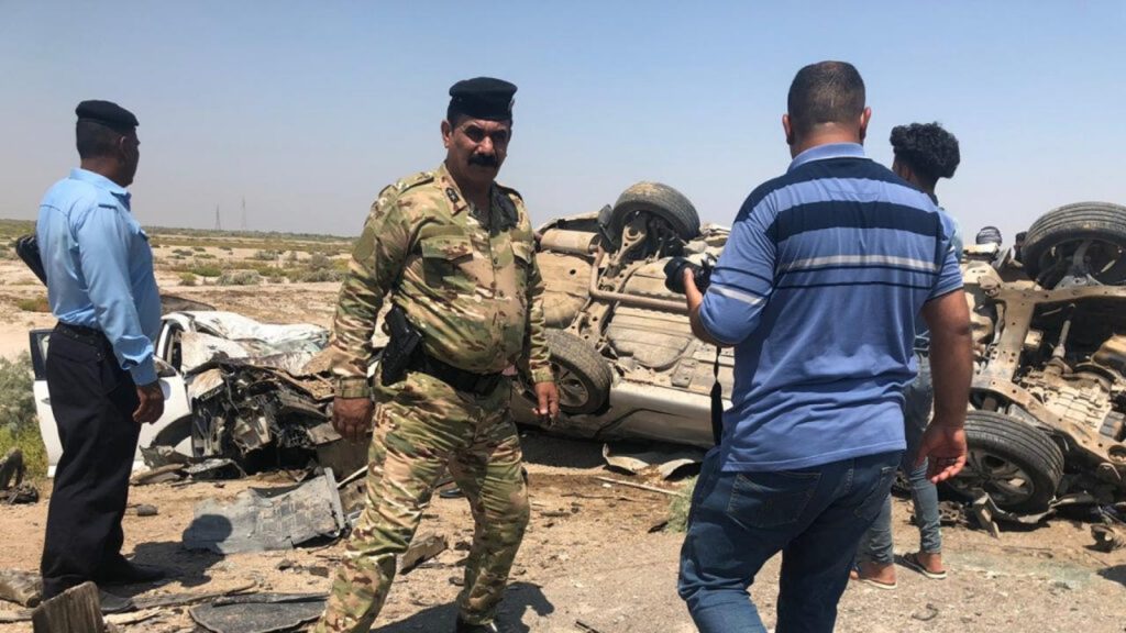 مفوضين-1-1024x576 مصرع 7 منتسبين في حادث سير مروّع على طريق النخيب بالأنبار
