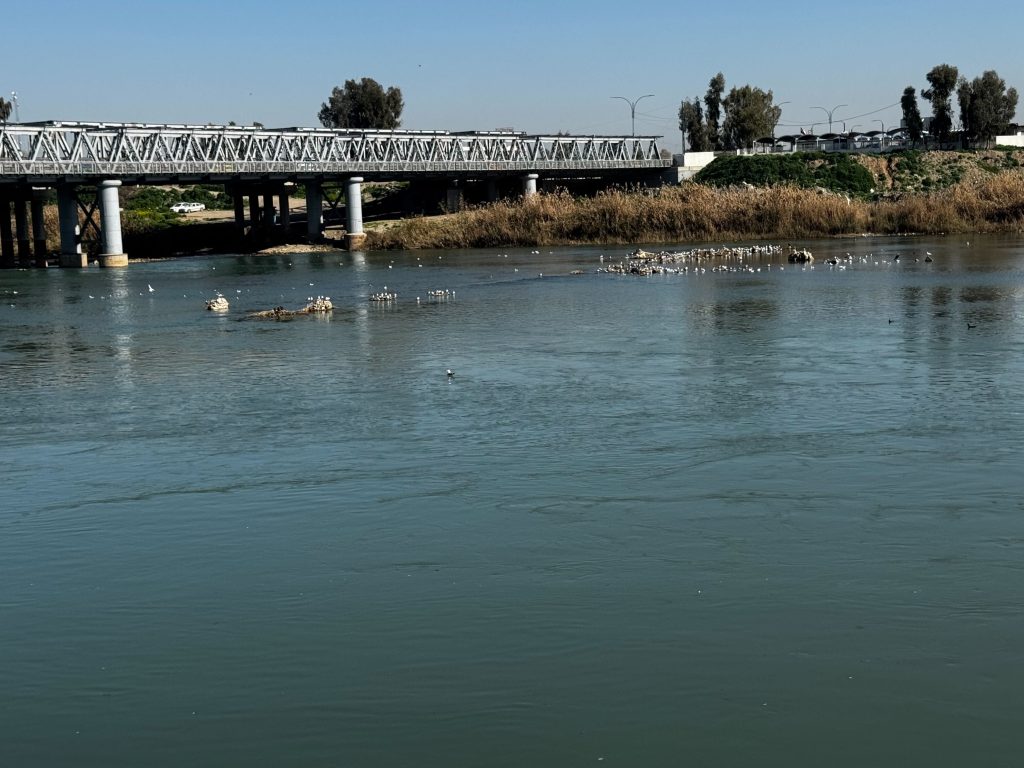 IMG_4182-1024x768 تراجع مقلق في منسوب دجلة بنينوى.. جزر رملية تعود للظهور في الموصل