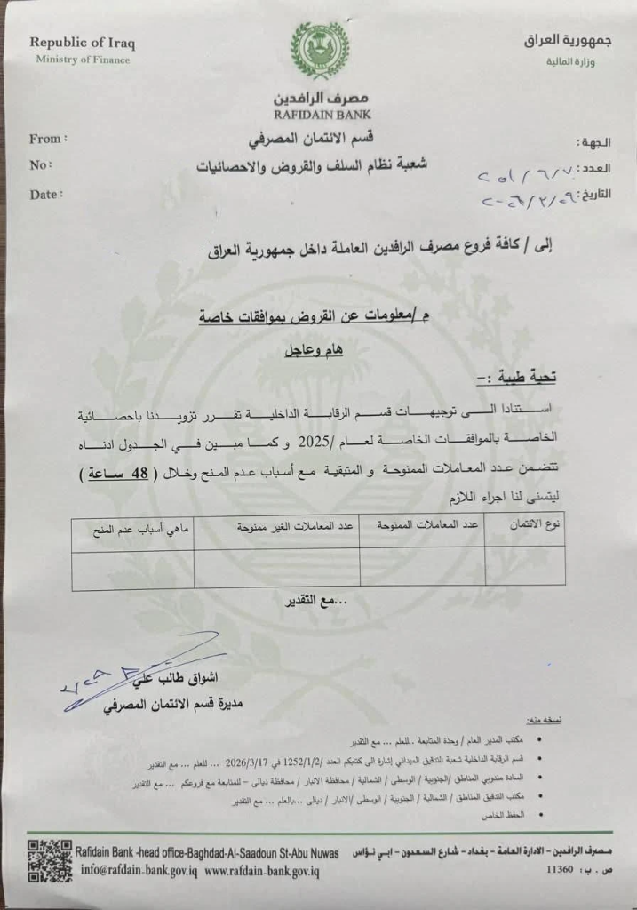 image-107-717x1024 تحت المجهر الرقابي..تحقيقات موسّعة في منح قروض استثمارية وتجارية بمبالغ ضخمة