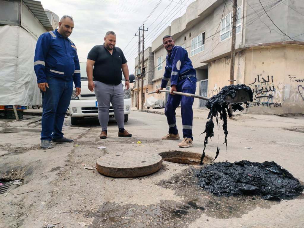 image-48-1024x768  حملة كبرى لتنظيف شبكات الصرف الصحي في أحياء الموصل بعد الأمطار الأخيرة