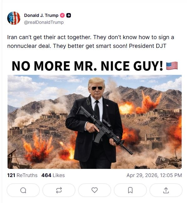 image-101 ترمب يهاجم إيران بصورة "مدجّجة بالسلاح": لا مزيد من الرجل اللطيف