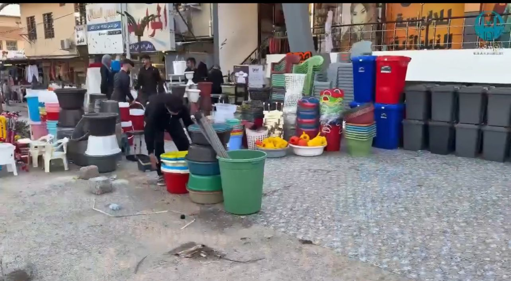 image-53-1024x564 بلدية الموصل تُنفّذ حملة موسعة لإزالة التجاوزات والبسطيات العشوائية في حي عدن