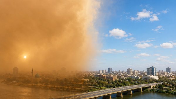 الأنواء الجوية تتوقع موعد انحسار الموجة الغبارية بالعراق