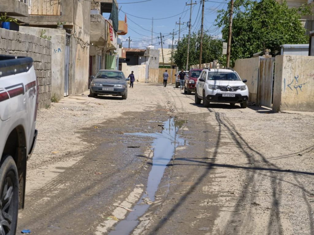 4-1024x768 انطلاق حملة واسعة لتأهيل وتبليط شوارع منطقة شريخان العليا لتعزيز الواقع الخدمي