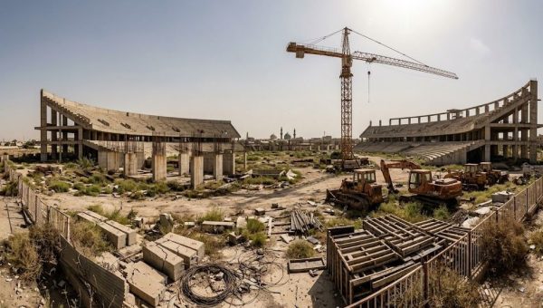صرح رياضي معطّل.. الغموض يلف مصير مشروع ملعب الموصل الأولمبي وسط استياء جماهيري