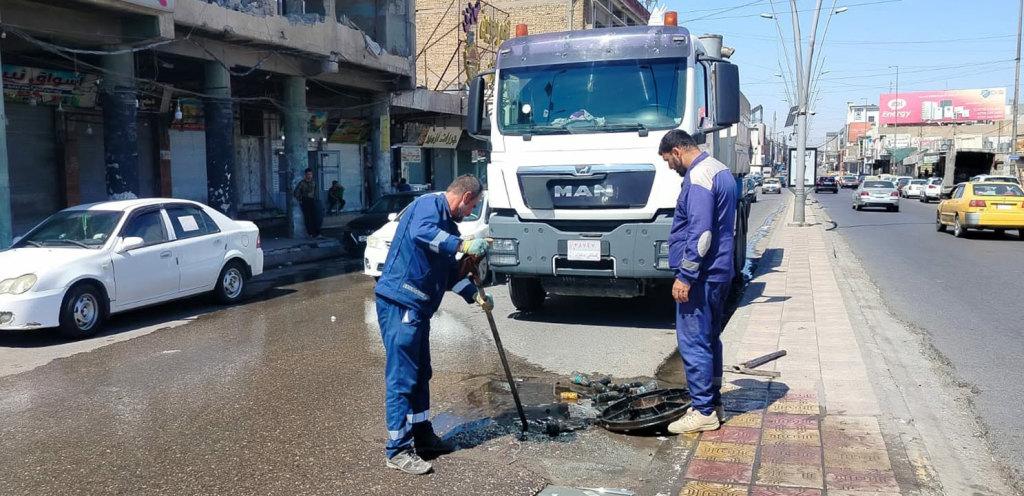 image-37-1024x496 أعمال صيانة مُكثّفة لتنظيف شبكات الصرف الصحي في 11 منطقة بالجانب الأيسر للموصل