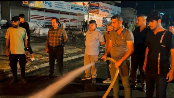 جهود بلدية الموصل في إعادة تنظيم وتأهيل سوق حي الزهراء بعد رفع التجاوزات