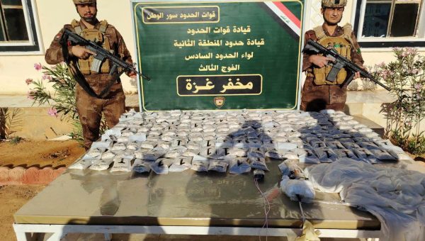 قوات الحدود تسقط بالونًا هوائيًا وتُصادر 34 كيلوغرامًا من الكبتاغون