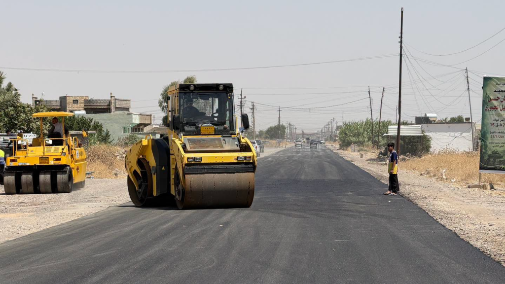 image-128-1024x576 تواصل تأهيل طريق "الجمسة - القيارة" الإستراتيجي بين نينوى وصلاح الدين