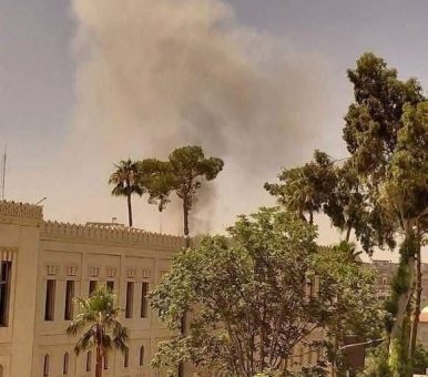 انفجار عبوات ناسفة قرب فندق إقامة الرئيس الفرنسي إيمانويل ماكرون في دمشق