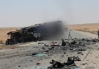 كارثة مرورية على طريق دمشق دير الزور تُسفر عن مصرع 8 أشخاص واحتراق حافلة بالكامل