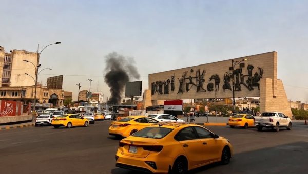 الدفاع المدني يستنفر لإخماد حريق التهم عربات باعة متجولين في الباب الشرقي بغداد