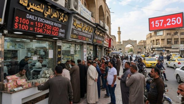 قفزة الدولار تتواصل.. أسعار الصرف تتخطى 157 ألفًا في بغداد والمحافظات
