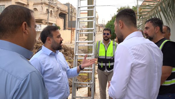 النجيفي يوصي بتأمين موقع مجاري الساحل الأيمن لحماية المواطنين والأطفال