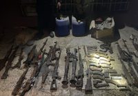 الشرطة الإتحادية والأمن الوطني يضبطان كدسًا للمتفجرات معدًّا للتفجير جنوبي بغداد