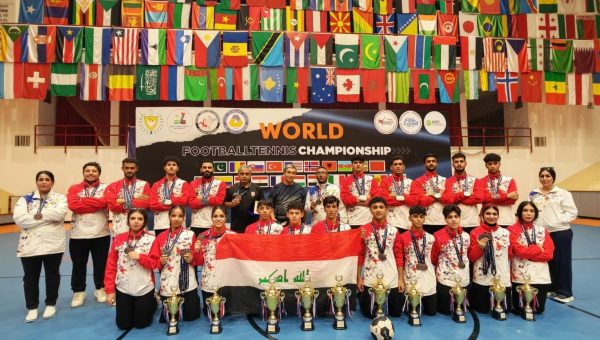 10 ميداليات للعراق في بطولة العالم لتنس كرة القدم.. أربع فضيات وست برونزيات