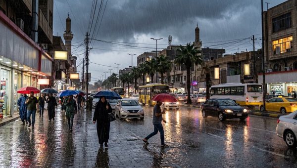 الأنواء الجوية: طقس غائم جزئيًا وأمطار متفرقة تشمل عدة محافظات